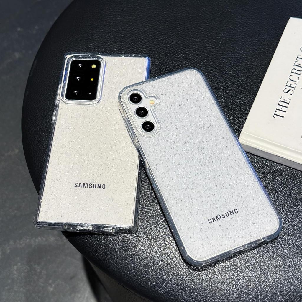 Glitter Case For Samsung Galaxy S25 Edge S24 FE S23 Ultra S22 Plus S21 S20 A56 5G A55 A36 A26 A16 A06 A35 A25 A15 A34 Note 20 Cover Phone Accessories