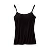 Women With Chest Pads One Camisole Thin Straps Underwear Sports Bottoming Shirt