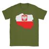 Poland Flag Map With Coat Of Arms T Shirt Beach Casual T Shirts 100 Cotton Trending Tshirt For Unisexs Shortsleeve Casual Tees