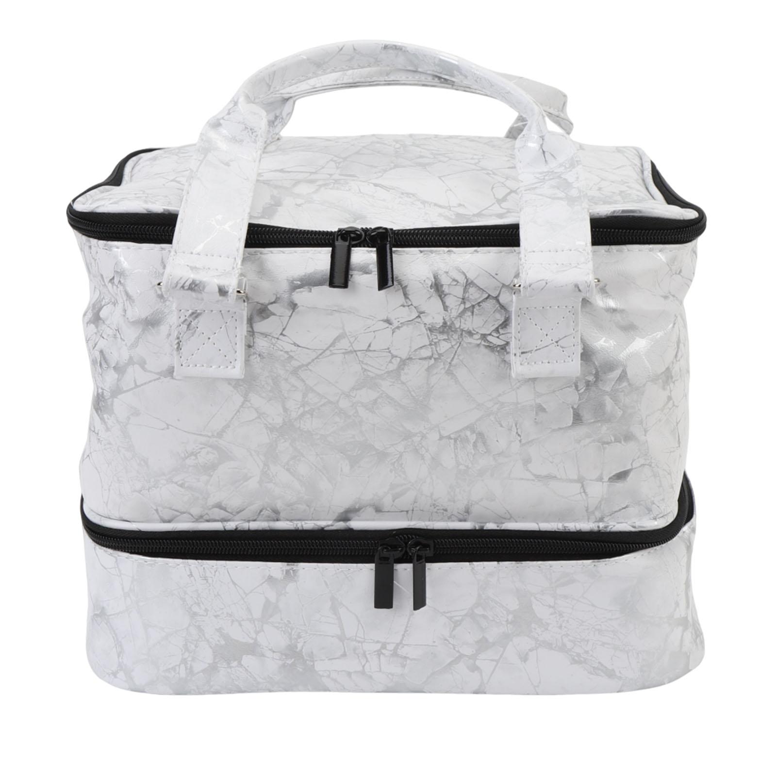 

Двухслойная сумка-органайзер для лаков для ногтей вмещает 42 флакона, водостойкая ПУ, портативная сумка для лаков для ногтей