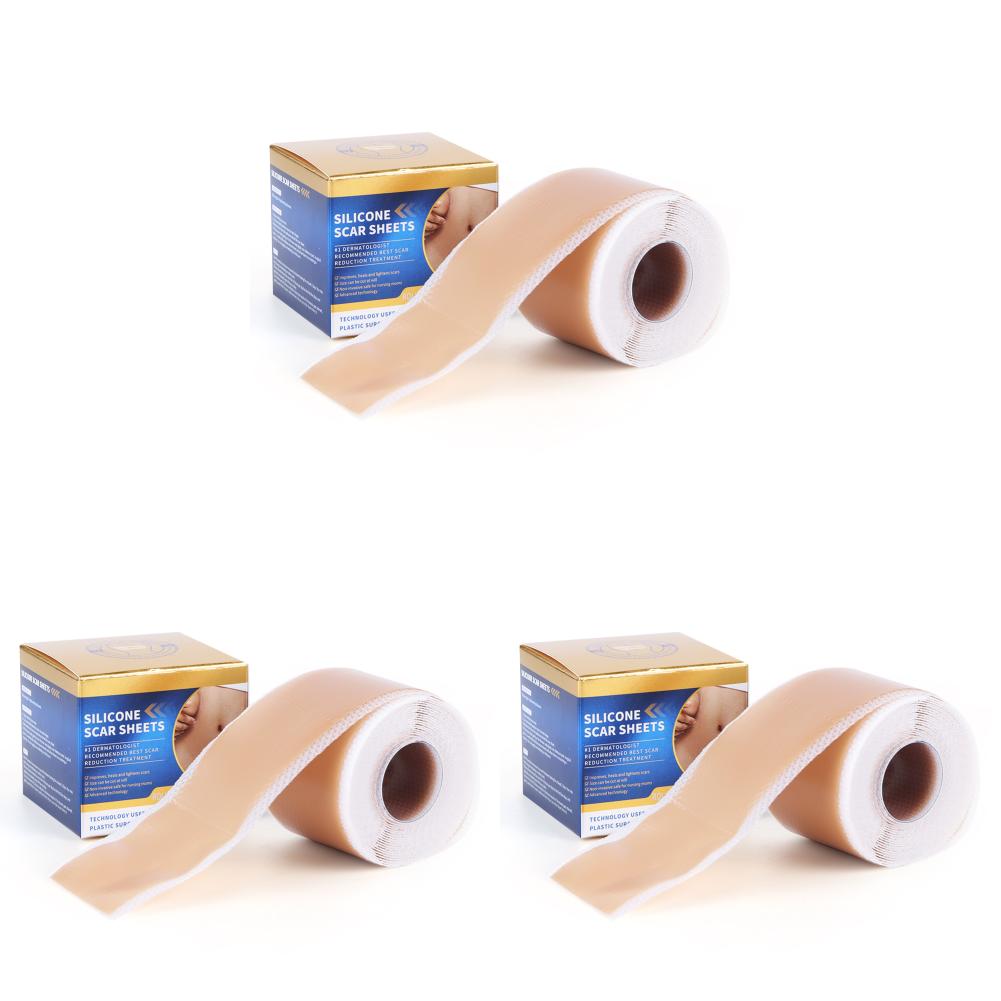 

Силиконовые листы для шрамов 3M, лента для уменьшения шрамов для хирургического ожога шрамов (Темно коричневый)
