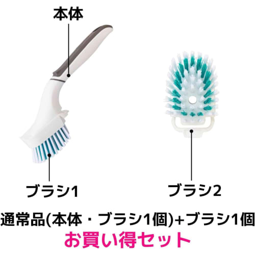 [Exclusive to .co.jp] 3M Bathroom Cleaning Brush Handy with Replacement Scotch Brite Bath Shine B-552J+R General Cleaning