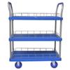 Jingulao Double-Layer Flatbed Hand Cart with Guardrail