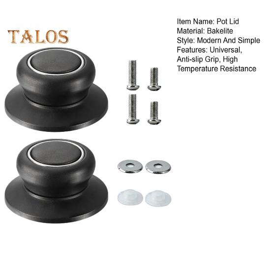 2Pcs Pot Lid Knobs Set Universal Universal Pot Lid Top Replacement Knob for Casserole Glass Pot Lid Heat Resistant Anti-Slip Grip Easy Installation