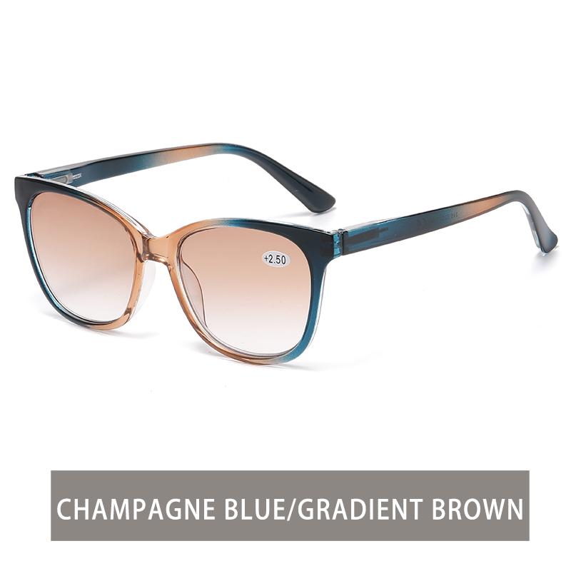 +1.0 ~ +4.0 European and American Fashion Styles Presbyopia Glasses/sunglasses Progressive Color Lenses HD Reading Glasses