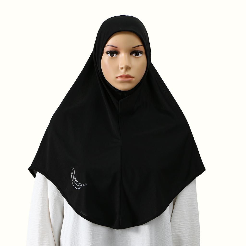 Ramadan Golden Embroidery Muslim Modal Hijabs For Women Solid Headscarf Khimar Hijabs Bandana Sports Hijab Arabic Islam Tudung