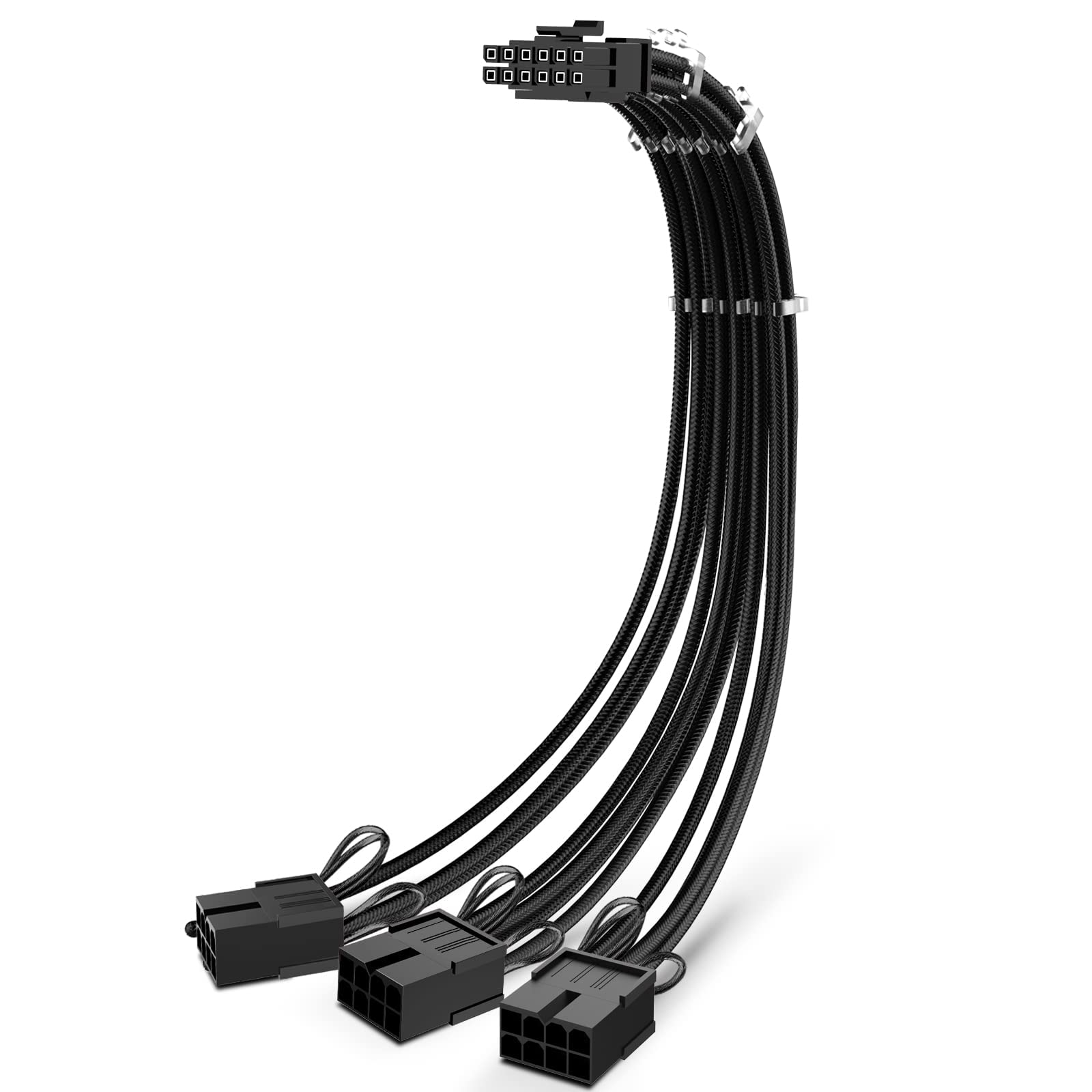 

Doaemunp Extension Cable 30cm 16 Male to PCIE Female Sleeved Extension Cable with 4 Cable Combs 12VHPWR 16AWG Cable Compatible with GPU RTX 3090Ti