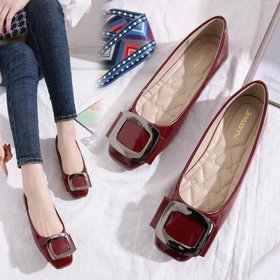 Spring Summer Flats Women Shoes Elegant Office Ladies Shoes Soft Black Red Plus Size 43