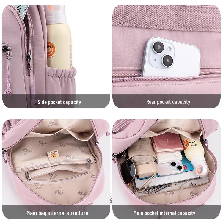 Nylon Women's Large Capacity Casual Backpack - Lightweight Fashion Travel Bag