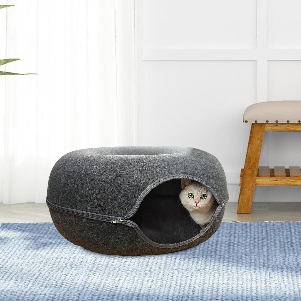 Cat Tunnel Bed Cave Felt Four Seasons Universal Playing Hide and Seek Pet Accessories Kitten