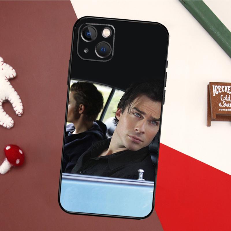 

Damon Salvatore Vampire Diaries Phone Case For iPhone 16 15 14 13 12 11 Pro Max XS X XR 7 8 14 16 15 Plus Cover Coque iPhone 15