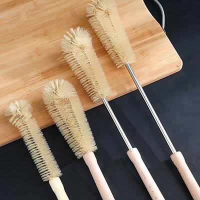 Wooden Handle Bottle Cup Brush Glass Bottle Cleaning Brush Kitchen Accessories
