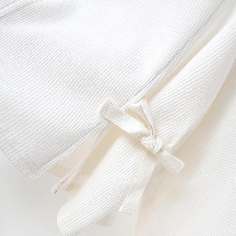 Women's Waffle Sweatshirt Fashion Solid Color Top Casual Short Long Sleeve Pullover Thin Section