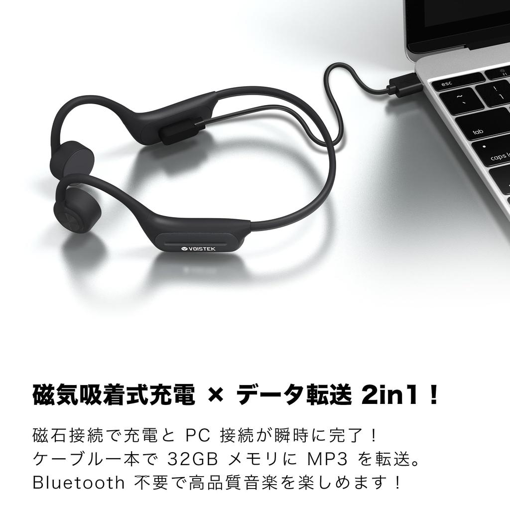 Bone Conduction Fully Waterproof Bluetooth Swimming Compatible with Caps and 32GB Internal 8 Hours of Continuous Wireless Headphones with Mic for and