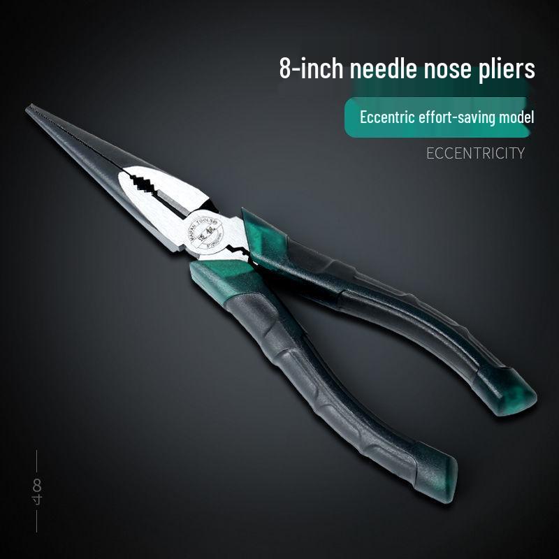 Exzentrischer Arbeitsersparender Draht, Spitzzange, Seitenschneider, Multifunktionale 6" & 8" Flachzange - Werkzeugsatz für den Heimwerker
