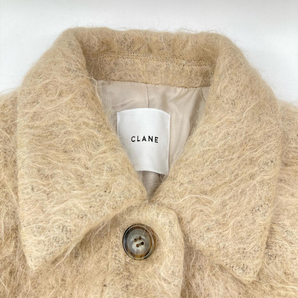 CLANE 24AW 17101-0032 Langer Zotteliger Damen Maxi Mantel Mantel 1 beigeGebraucht