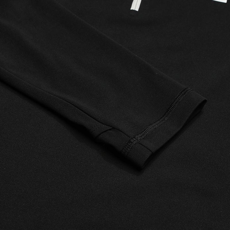 FILA Fitness Series Simple Sports Casual Training Versatile Comfortable Knitted Slim Fit Long Sleeve T-Shirt Women tops Deep-Black A11W611205FBK