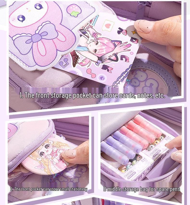 High Capacity Multifunctional Student Bag: Handbag, Bookbag, & Pencil Case in Trendy Ins Style