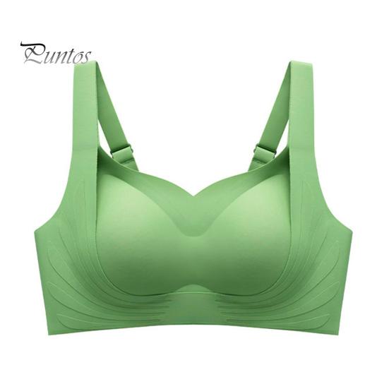 

Женский бюстгальтер с противоскользящим эффектом, без косточек, пуш-ап, нижнее белье для женщин среднего возраста, с широкими бретелями, с полным покрытием, бесшовный поддерживающий бюстгальтер для занятий спортом в офисе, езды на велосипеде M мятный зеле