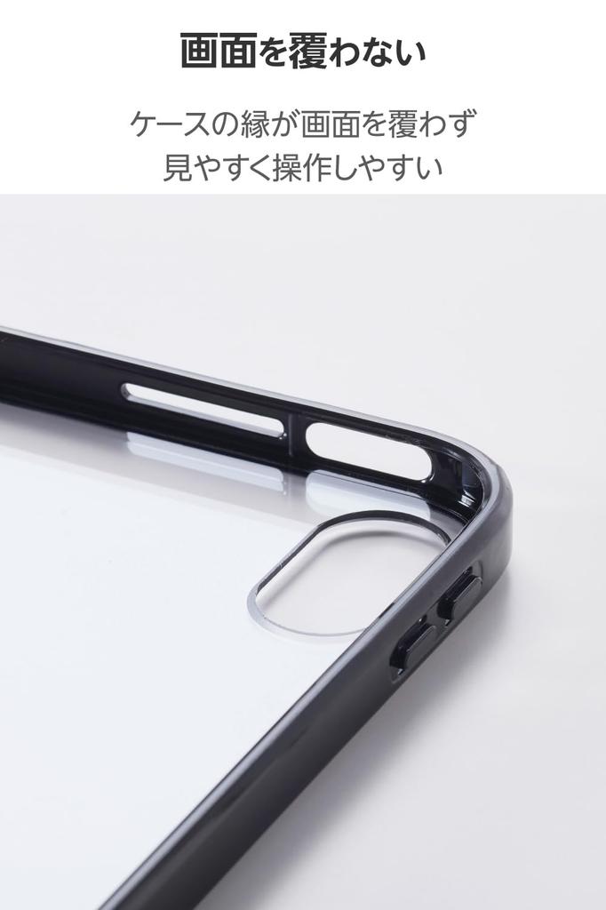 Elecom IPad A16 Case Cover 10th with Clear Polycarbonate Back and TPU (11th Generation, 11-inch, 2025) (10.9-inch, Generation, 2022) Sides,