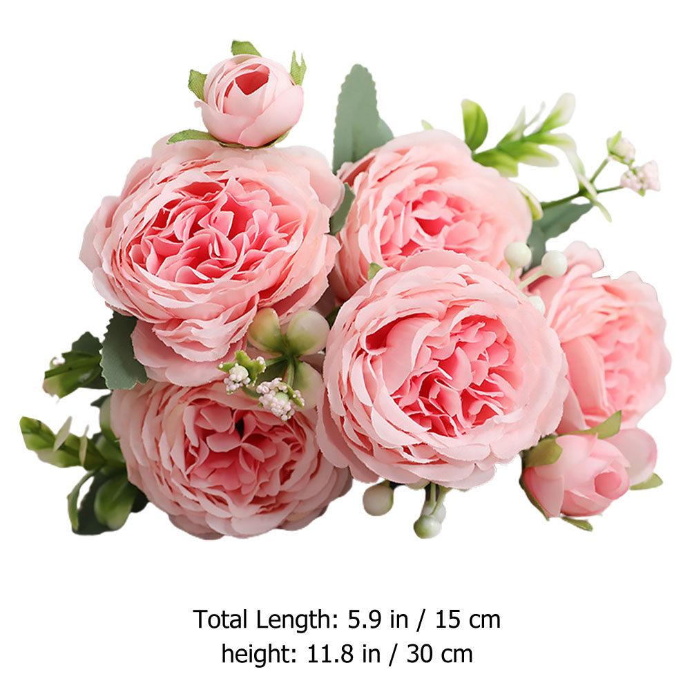 

1Pcs Simulation Rose Branch Artificial Flower Ornaments Romantic Rose Pick Wedding Home Decoration Party Supplies Photo Props розовый