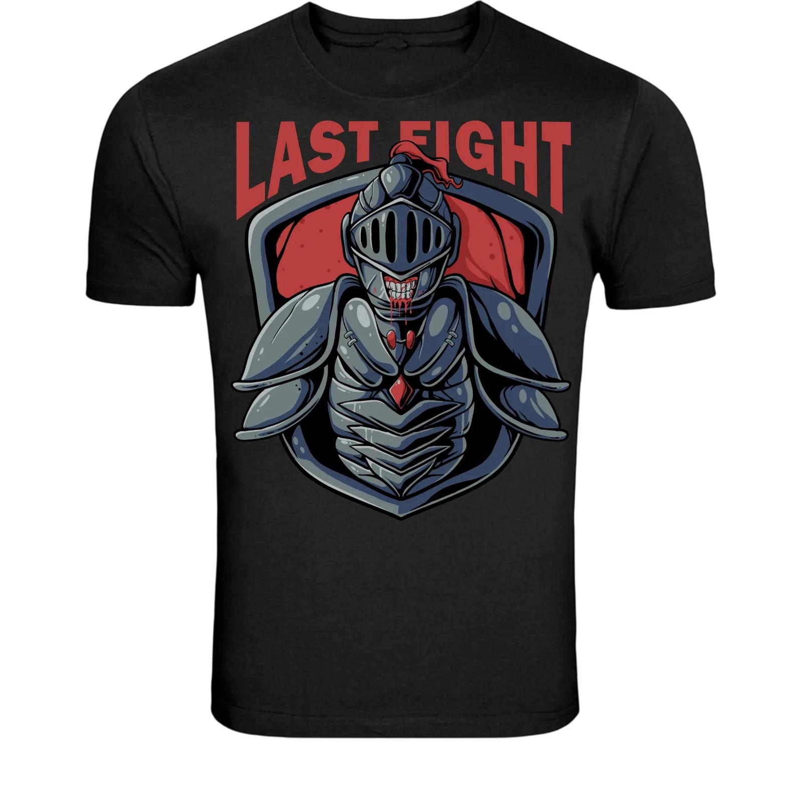 Last Fight Dark Knight Armor T-Shirt - Medieval Fantasy Warrior 4XL