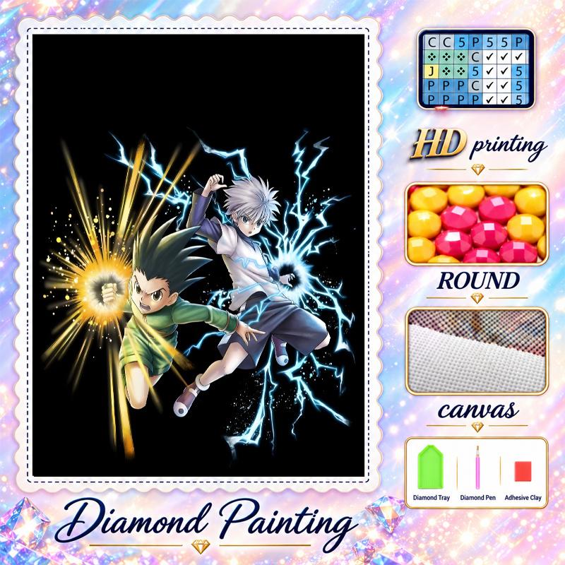 Hunter X Hunter Diamond Painting Kit 5D Full Drill DIY Diamond Mosaic Wall Art Home Decor