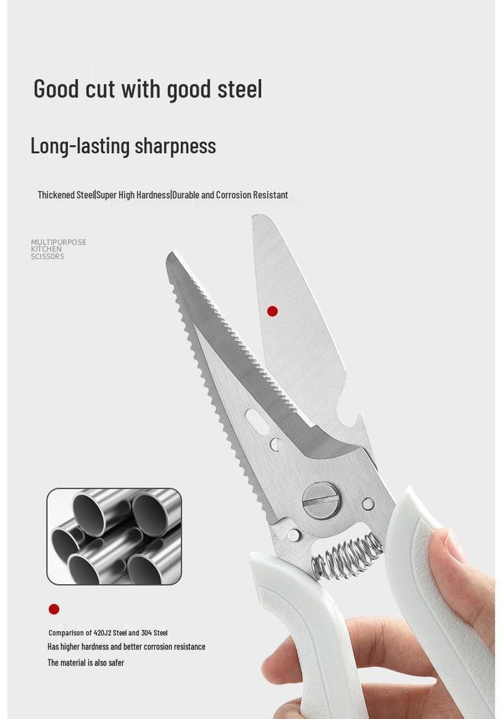 Multi-functional Stainless Steel Kitchen Shears for Chicken and BBQ