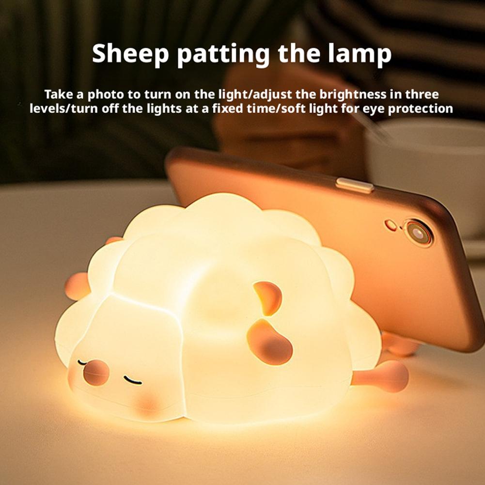 Squishy Silicone Animal Night Light Rechargeable Timing Touch Sensor Dimmable for Bedside Nursery Kids Birthday Gift