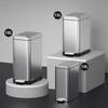 Household Stainless Steel Garbage Can Foot Operated Bathroom Waste Bin Kitchen Living Room Garbage Storage Bucket
