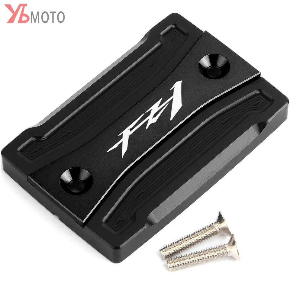 Laser Logo Motorcycles CNC Aluminum Front Rear Brake Fluid Reservoir Cover & Oil Filler Cap For YAMAHA FZ1 FAZER FZ 1 2006-2015