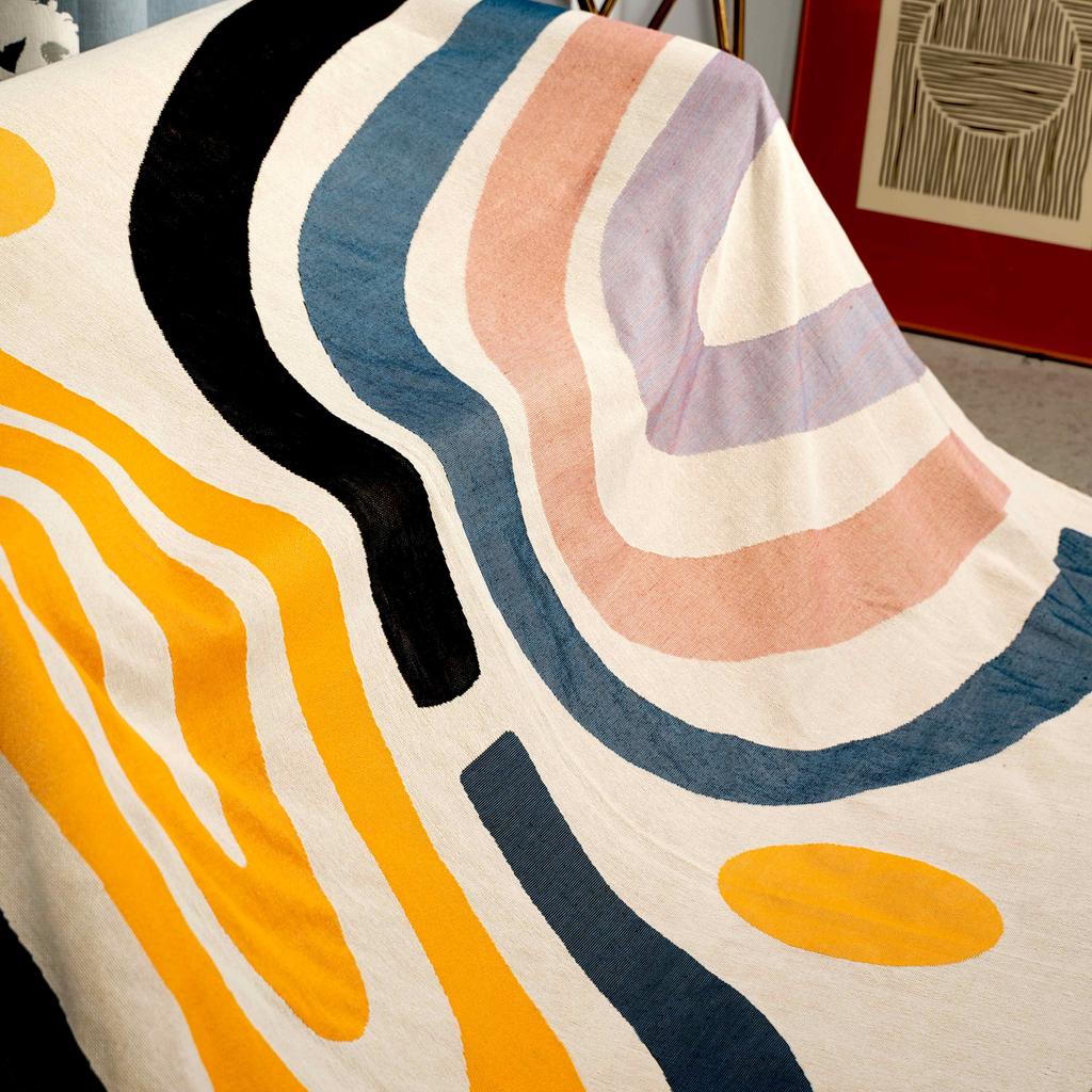 Factory Direct Custom Jacquard Woven Cooling Lightweight Throw Blanket with Tassels for Home Bedding & Travel