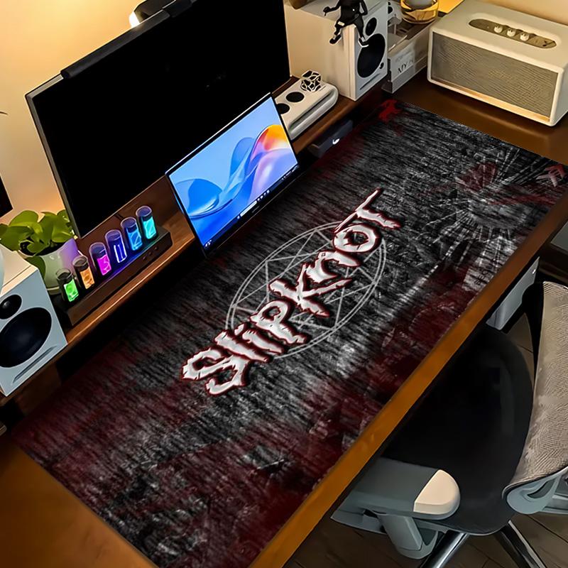 Slipknot Red Tribal Symbol Logo Large Gaming Mouse Pad Non Slip Desk Mat for PC Rock Band Fan Decor
