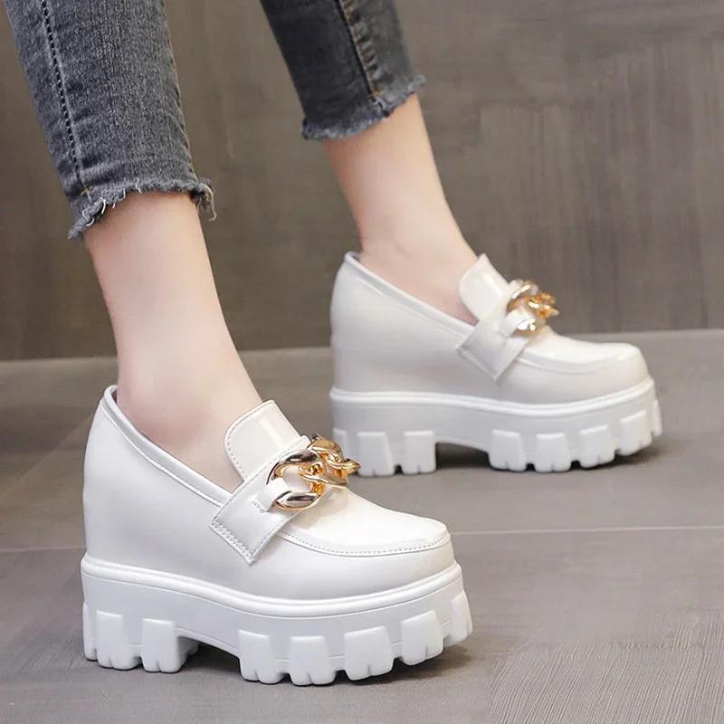 Fashion 10cm Women Oxford Shoes 2024 Women Flats Lolita Mary Jane Shoes for Woman Spring Platform Ladies Loafers Vintage Soft Slip On