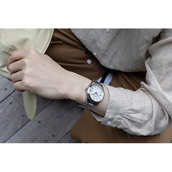 SEIKO SELECTION SBTM317 Japanese-made mens wristwatch solar radio-controlled Date calendar equipped white dial 10 ATM water-resistant stainless steel