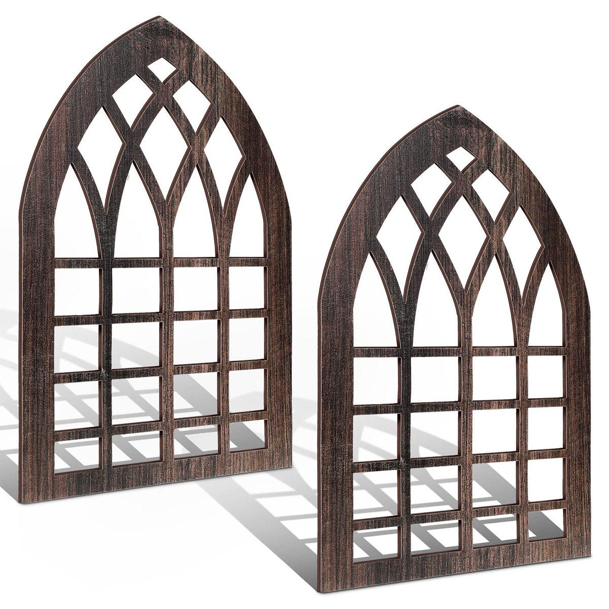 Photos - Other Decoration Rustic Window Frame Wall Decoration Vintage Farmhouse Wooden Wall Decoration Living Room Bedroom Courtyard Garden Wall Mount