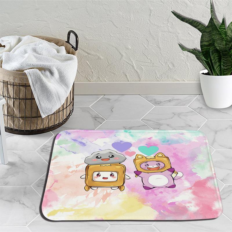 Lankybox Boxy Foxy Rocky Cartoon Teppich Schlafzimmer Dekoration Matte Anime Outdoor Teppich Rutschfester Teppich Geburtstagsgeschenk