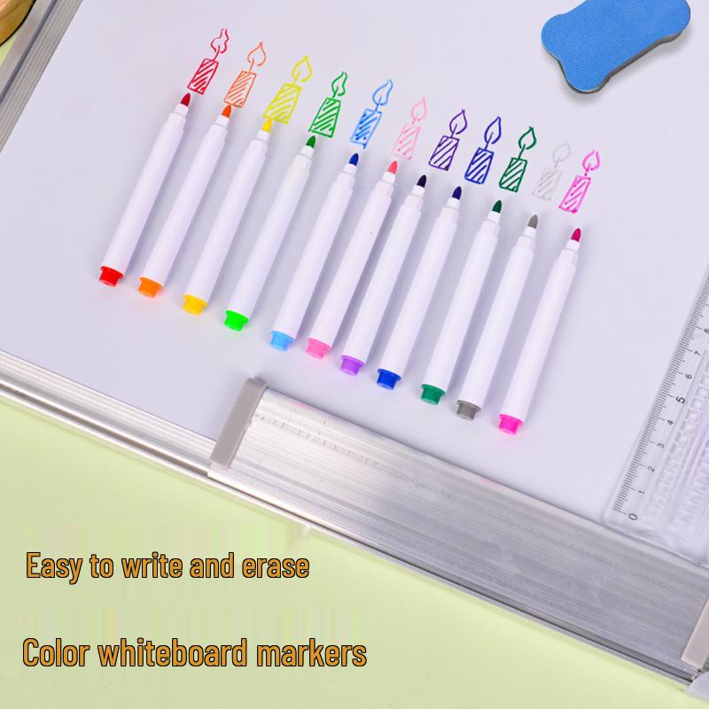 Dingdong Wasserlösliche Abwischbare Flüssigkreide-Stifte - 12 Fluoreszierende Farben für Tafeln