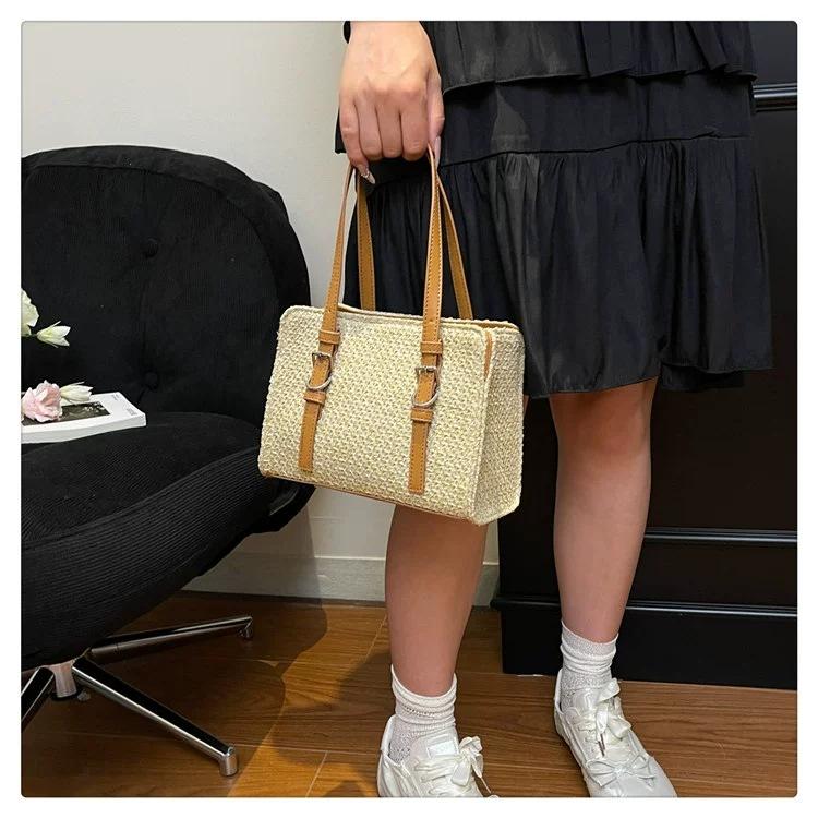 

Seaside Vacation Beach Bag Women s Casual Cross-body Is Popular This . Hand-woven Straw Bags 24x10x17 темно-коричневого кольору