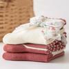 3Pairs/Set Kids Girls Socks Sweet Lace Bowknot Ruffle Socks Stripe Print  Socks Breathable Socks Autumn Spring