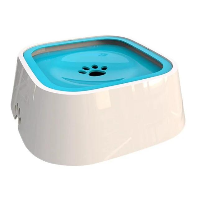 1.5L Pet Dog Bowls Floating Not Wetting Mouth Cat Bowl No Spill Drinking Water Feeder Plastic Portable Dog Bowl
