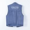 Large Size Casual Denim Vest Spring and Autumn Loose All-match Pocket Sleeveless Vest Jacket Waistcoat