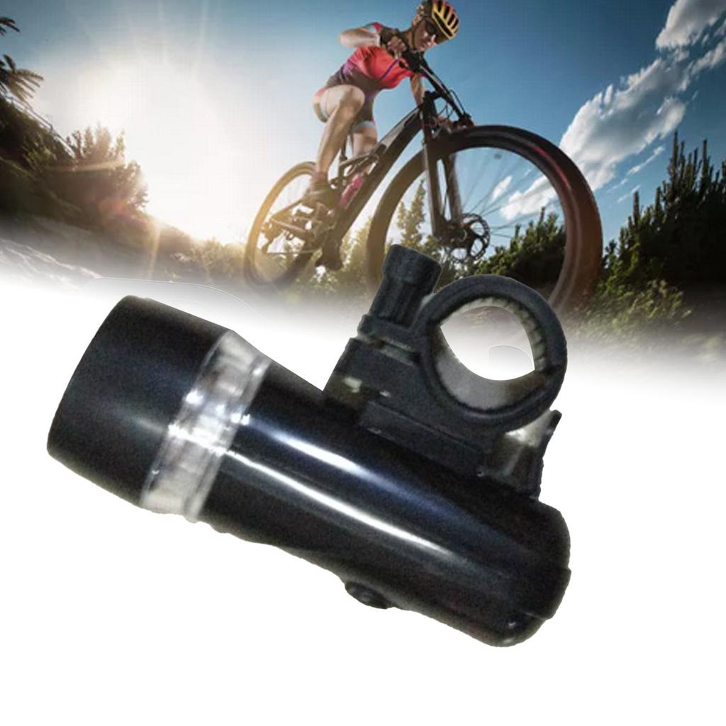 Bike Lights with 5 LED Lights Warning Signal Plastic Black Super Bright Bike Headlight for Night Riding