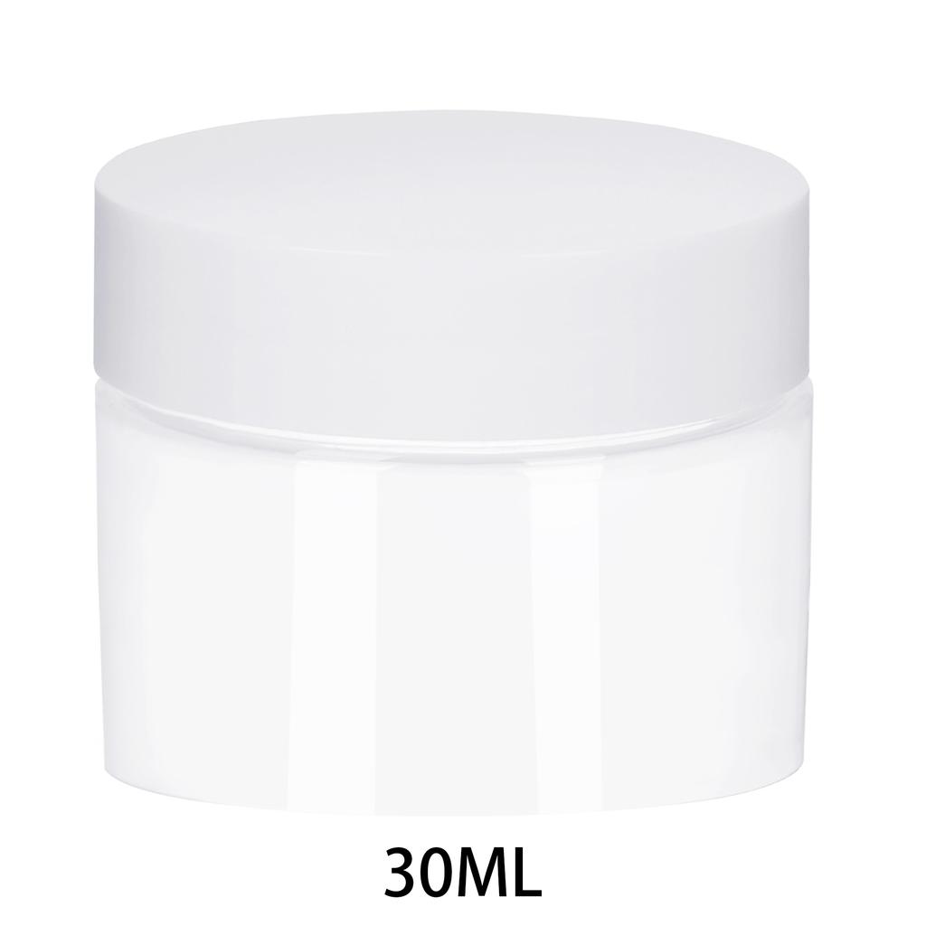 6pcs 30ml/40ml/50ml/60ml/80ml Clear Plastic Jar with Lids Refillable Empty Cosmetic Containers Jar for Travel Storage Make Up