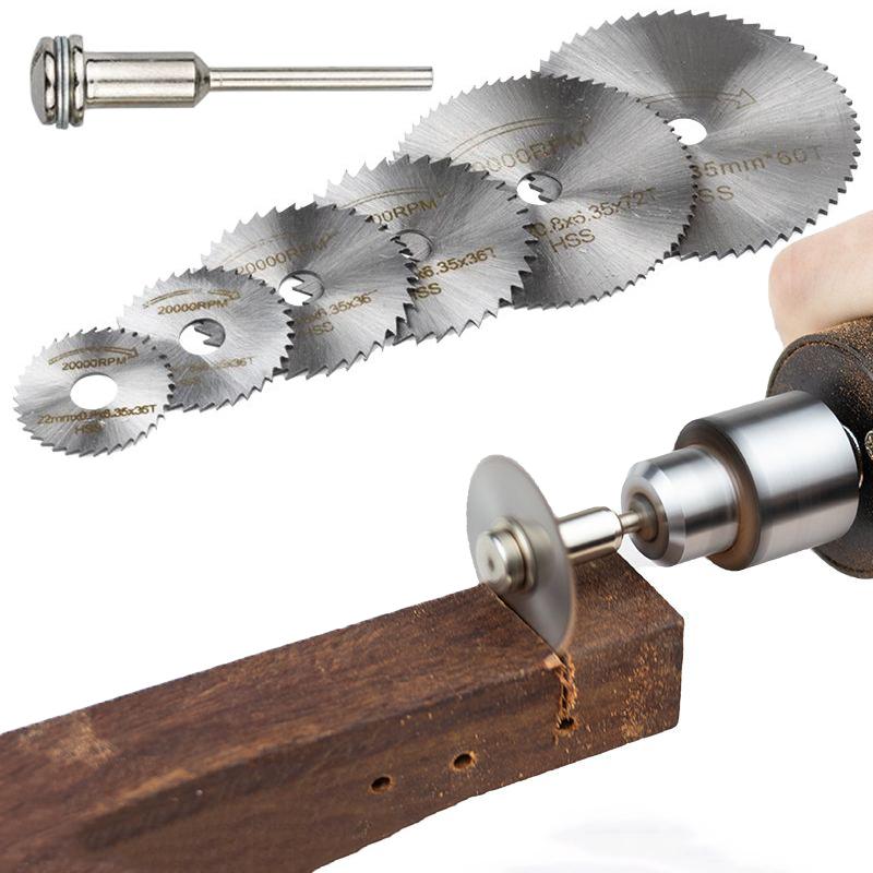 6-30pc HSS Circular Saw Blade Rotary Tool for Metal Cutter Power Woodwork Cutting Discs Rotating Drilling Circular Saw Blade Set