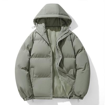 Down Cotton Coat Men's New Winter Style Hong Kong Style Loose Large-size Cotton Coat Youth Cotton Jacket Hooded Bread Coat