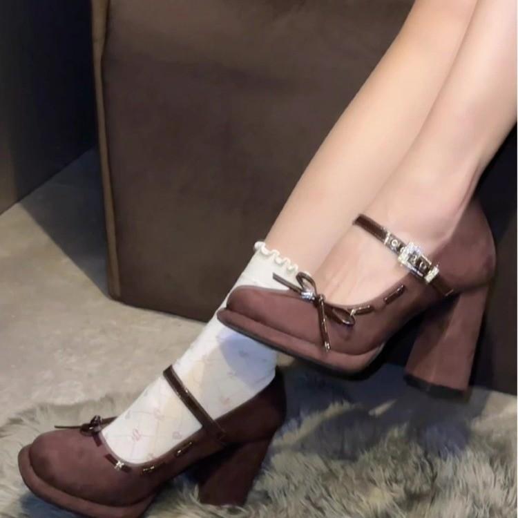 

Strappy Black Pointed Toe Single Shoes Women s Wedge Vintage Commuter Shallow Mouth Mary Jane Pumps 35