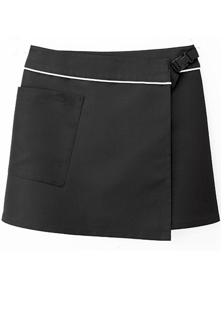 Wrap S [BON UNI] (Bon Uni) Apron, Black, Short, Women's, Water-Repellent, Oil-Repellent, Stain-Resistant [Uniform] 00909-99