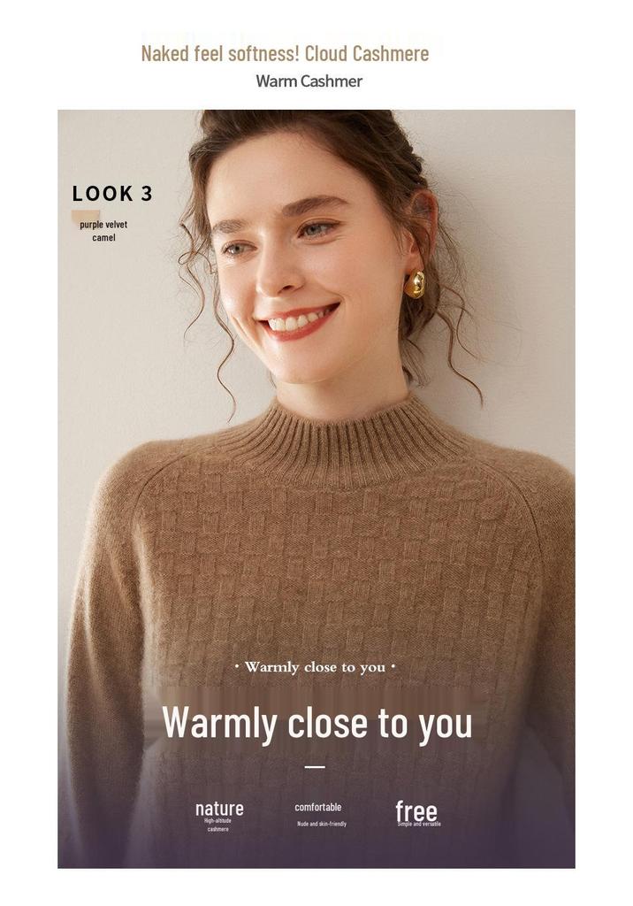 Women's Thick Cashmere Raglan Cable Knit Sweater – Autumn/Winter Loose Designer Pullover