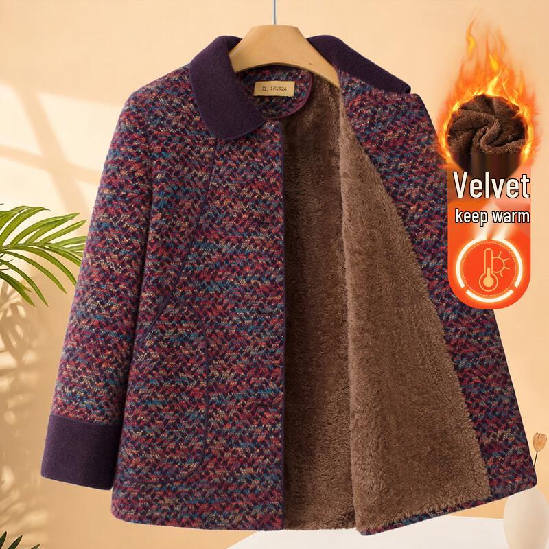 Women's Fleece-Lined Winter Casual Jacket for Seniors
